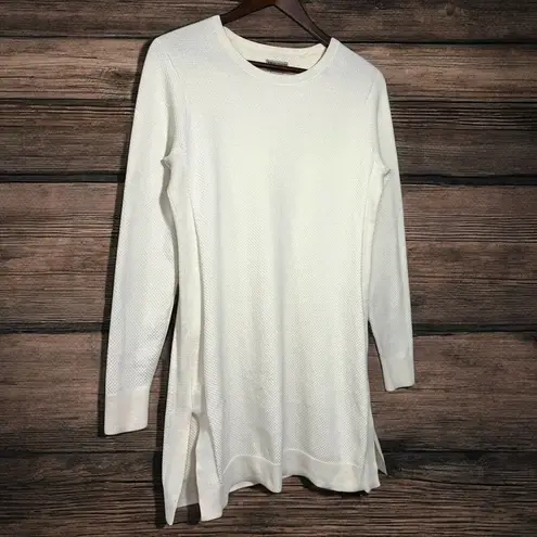 Duluth Trading S'no Sweat M Tunic Sweater Crewneck Side Slits Stretch Coolmax Size undefined