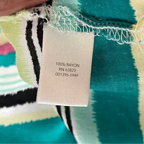 cj banks  | Striped Short Sleeve Blouse Sz 3X