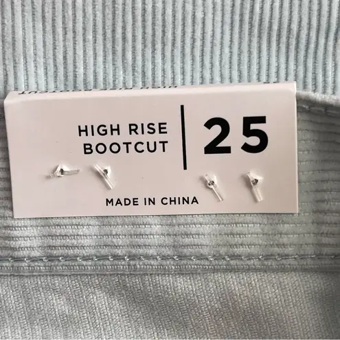 PacSun Women’s High Rise Blue Corduroy  Bootcut Jeans Size 25 Button Fly - Image 11