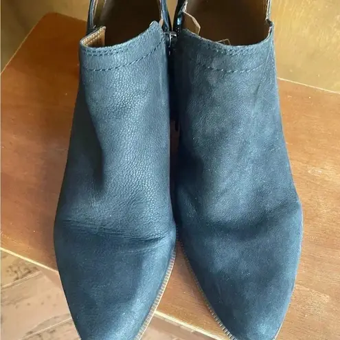 Franco Sarto  | Laslo Soft Nubuck Suede Ankle Boots Side Zips Stacked‎ Hee…