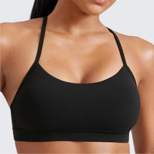 CRZ Yoga Butterluxe Y Back Sports Bra Padded Racerback Black S