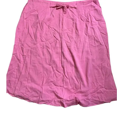 Pink Midi Pencil Skirt with Slit for Night Out Size 2X