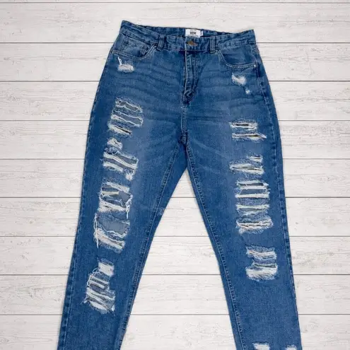 Refuge Denim MOM Distressed High