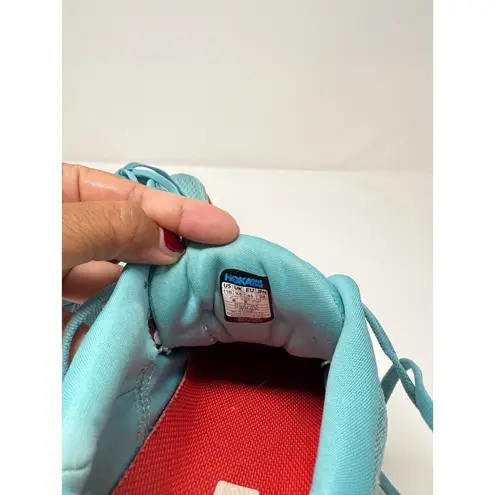 Hoka One One Womens Shoes Blue Red Clifton 8 Athletic Running Sneakers US 11 B