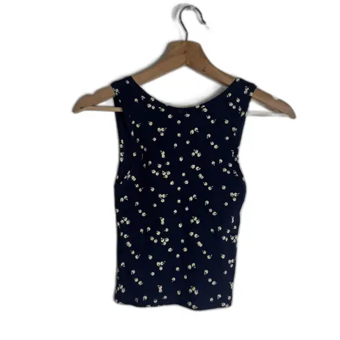 SKIMS Sleep Set Womens Medium Rib Daisy Tank Top & cotton ribbed boxer shorts