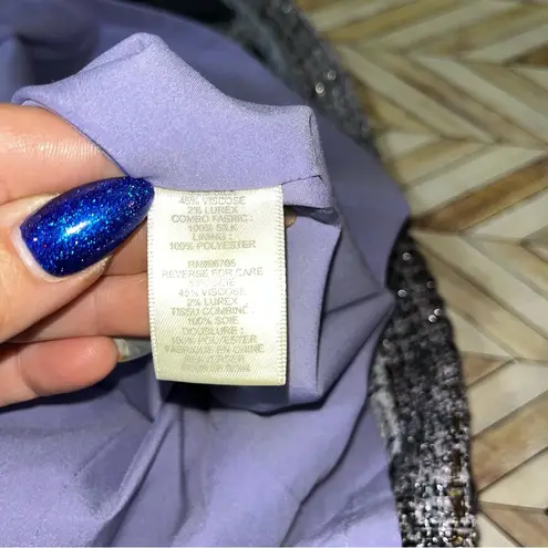 Rebecca Taylor Rebecca‎ Taylor 2 Pc Purple Tweed Dress Jacket A Line Silk Classic Retro Office