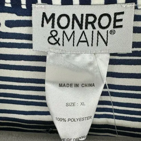 Monroe & Main NWT Navy Blue White Collared Short Dolman Sleeve Button Up Size XL - Image 5