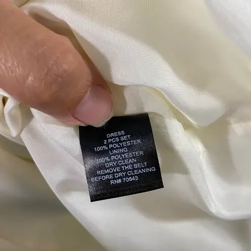 Jessica Howard Shimmery Floral Sleeveless Belted Fit & Flare Dress Size 8