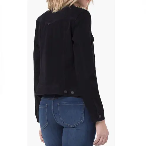 Liverpool Jean Co. Black Knit Denim Jacket New!