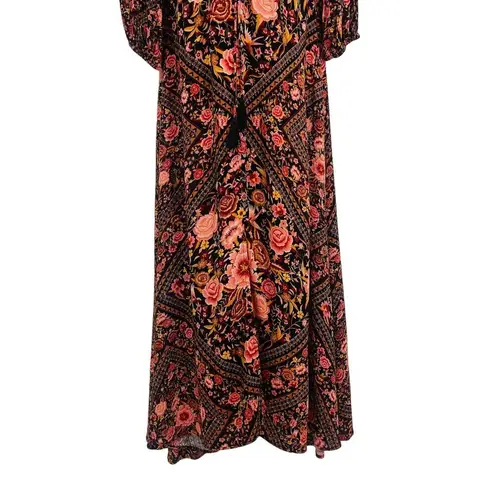 Spell & The Gypsy Collective Babushka Printed Maxi Gown Dress Babs Floral FP Black Size L