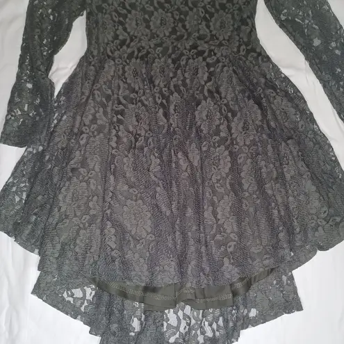 Altar'd State  long sleeve black goth lace dress