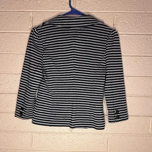 G by Guess Black and White Striped Blazer