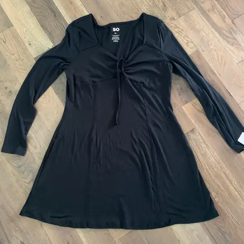 SO  Goods For Life Black Fit & Flare Long Sleeve Dress Size XL