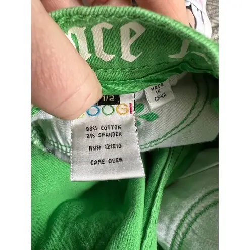 COOGI embroidered shorts green denim size 1/2