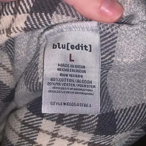 Blu edit Buffalo Grey Plaid Shacket Jacket