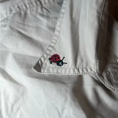 Brooks Bobbie  Vintage Embroidered Lady Bug Cotton Short Sleeve Shirt 22W/24W