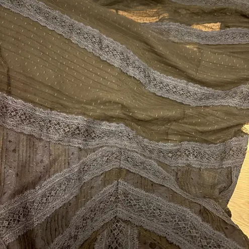 ALLSAINTS Lace Panel Midi Dress