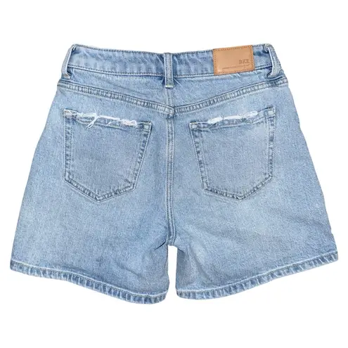 BKE Buckle Billie Stretch Jean Shorts Light Wash Denim Sz 24 Utility Distressed