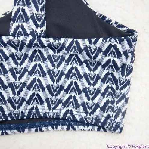 NEW Seea Free People Seea Georgia Surf Top in navy mini chevron Selene, L Blue Size L