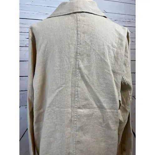 Coldwater Creek  Jacket 100% Linen Blazer size XL Extra Large Business Casual