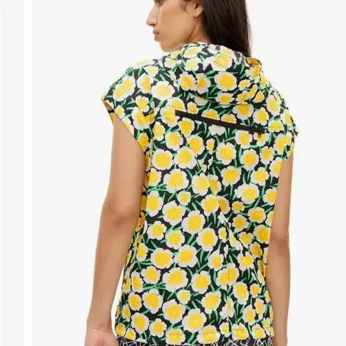 Diane Von Furstenberg  Floral Print Sleeveless Print Zip Up Sporty Vest NEW M