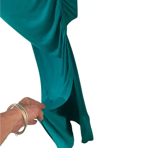 Patty Boutik Maternity Sleeveless Full Length Side Slit Maxi Dress Blue