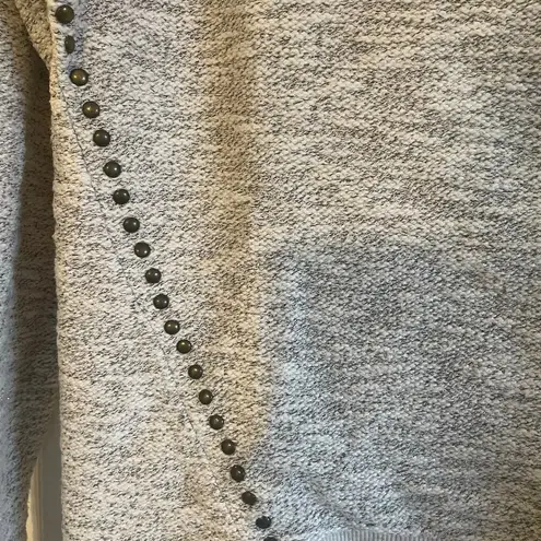 Lucky Lotus Sweater Beige metallic Knit Pullover Embellished Studded Ladies Sz L Gold Size L