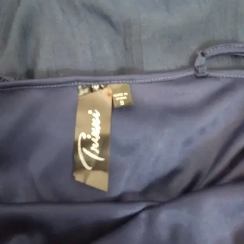 Trixxi  Women  Small Blue‎ with braided belt long tank top dress lace