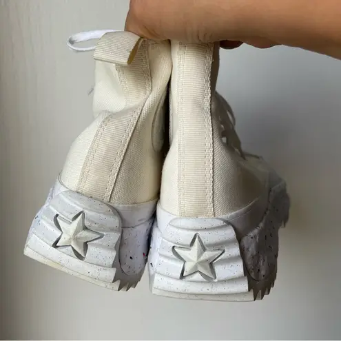 Converse  Run Star Hike Crater Hi White and Cream Sneakers Size 5.5 - Image 9