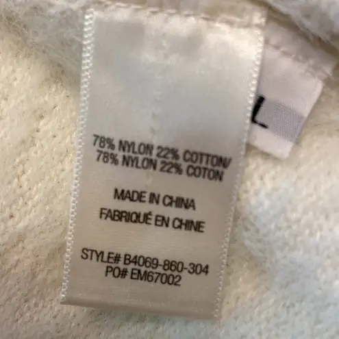 Cloth & Stone  Cream Cardigan Sweater with Ribbed Texture size L so soft