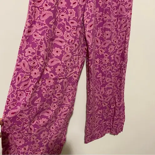 Knox Rose NWT  Pink Paisley Wide Leg Pants