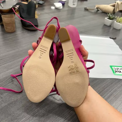 Schutz Deonne Casual Nappa Leather Sandal Size 7.5