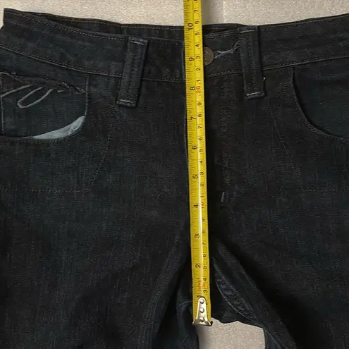 PZI Dark Blue Women's Flare Leg Denim Jeans 34 Casual Classic Minimalist Preppy