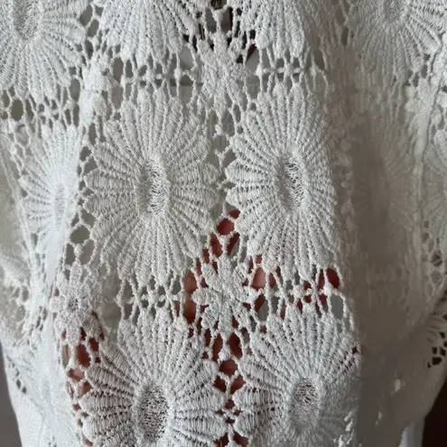 Kings Road NWT Women’s White Maxi Summer‎ Dress with Crochet Cardigan Size M Size M