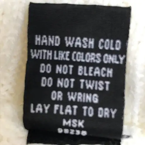 Player Gold Cowl Neck Belted Sweater Cream Large