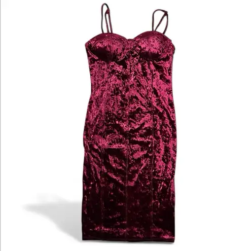 Bear Dance Burgundy velvet body con mini dress baddie romantic sexy goth holiday party
