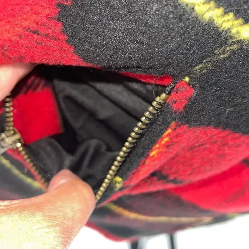 Thread & Supply Moto Jacket Lumberjack Plaid Vintage 1980’s Size Small Red