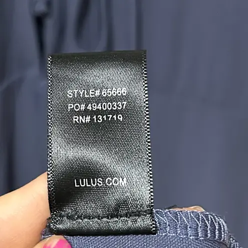 Lulus NWT Bridesmaid Maxi Dress in Slate Blue – Flutter Sleeve, Size Small