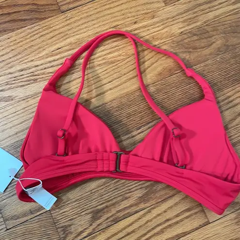 ANDIE The Valencia Bikini Top Swimsuit Cherry red size Small NWT