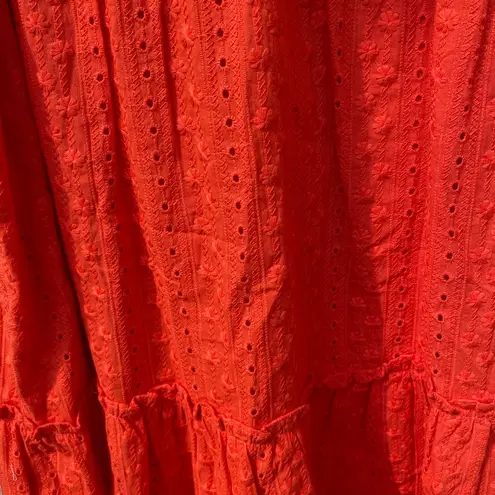 DO+BE NWT A day with  Red Orange Size large keyhole cutout knee length dress