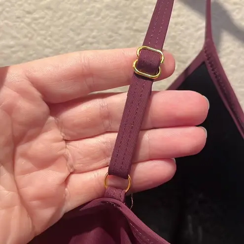 Hilor Plum Purple Wine Swimsuit One Piece Size Large