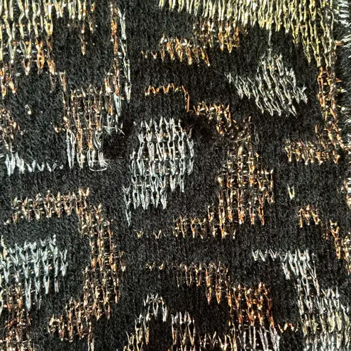 Vtg 80s sparkly geometric oversized sweater Black Size L