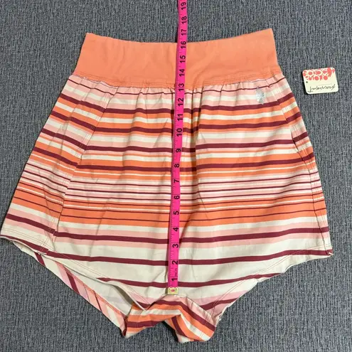Free People Movement Hot Shot Stripe Print Shorts Size XS