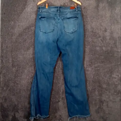 Judy Blue straight fit bold beauty high rise distressed raw Hem women's 14W