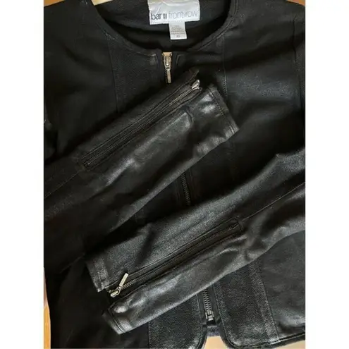 Bar III 1335  Front Row Black Moto‎ Jacket Size XS