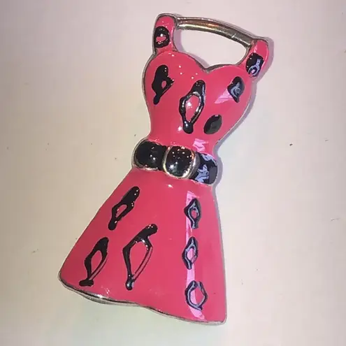 Pink Leopard Print Vintage Boho Dress Brooch
