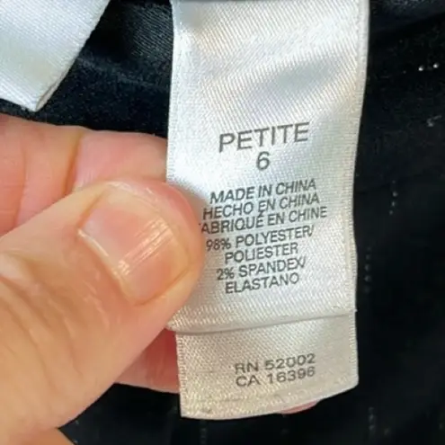 Liz & Co Black Dress Pants Womens 6 Petite Straight Leg Trousers Size 6P