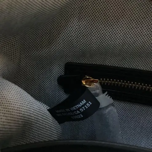 Donna Karan Belmore Small Black Leather Fringe Shoulder Bag