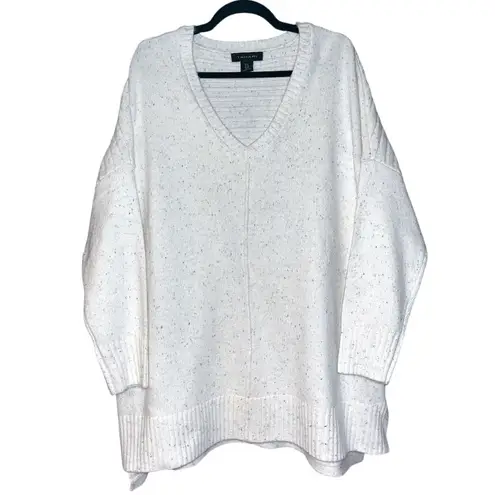 Tahari Marled V-Neck Dolman Tunic Sweater