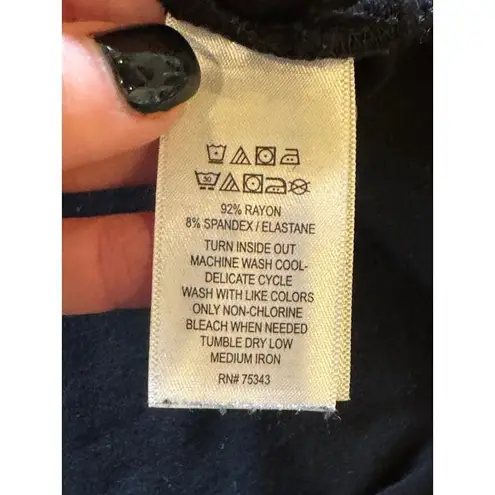 C&C California Dress Womens Extra Small Black Short Sleeve Scoop Neck Tee Maxi